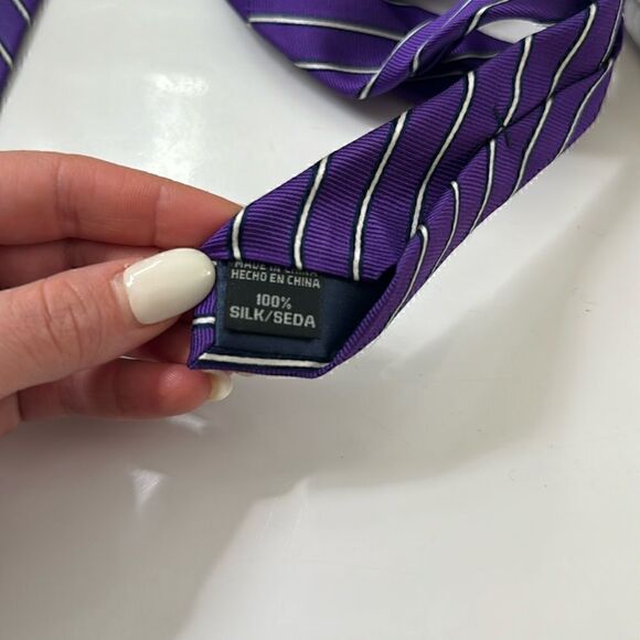 U.S Polo Assn. Purple, White and Navy striped - Picture 6 of 7